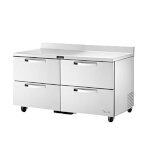 True TWT-60D-4-HC~SPEC3 - Work Top Refrigerator, two-section, (4) drawers, stainless steel front